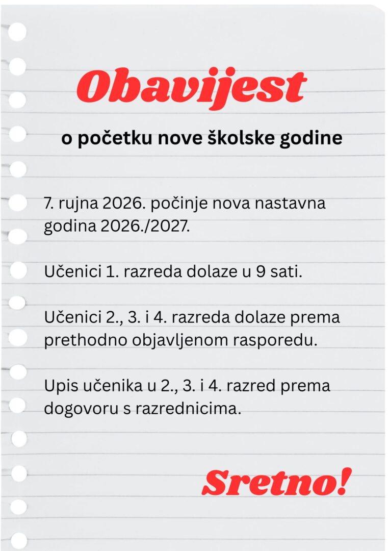 obavijest 2026